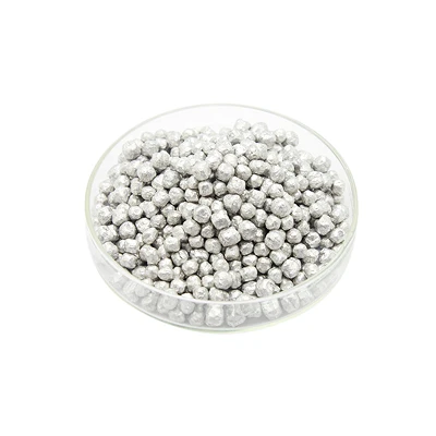 Гранулы магния высокой чистоты 99,9% серебристо-белого цвета